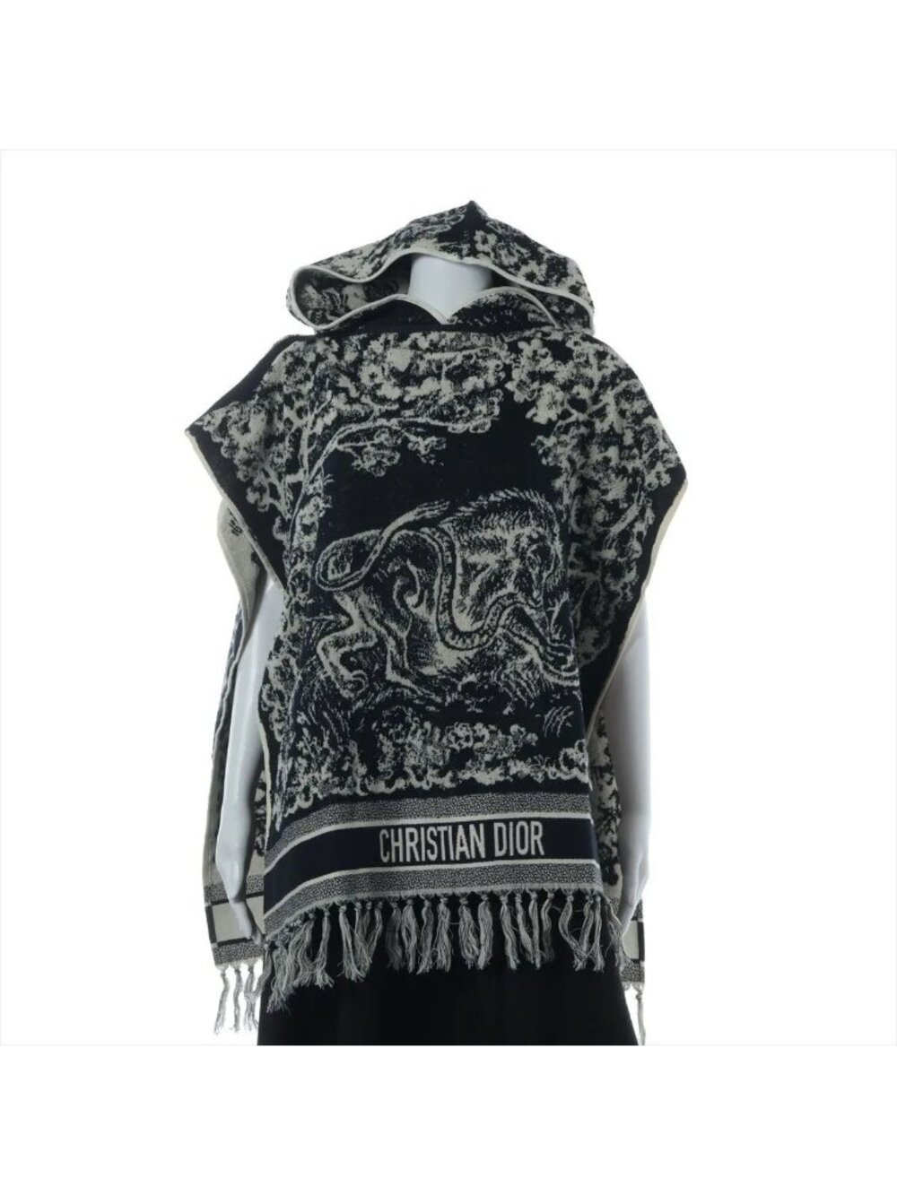 Dior Toile de Jouy Poncho Navy